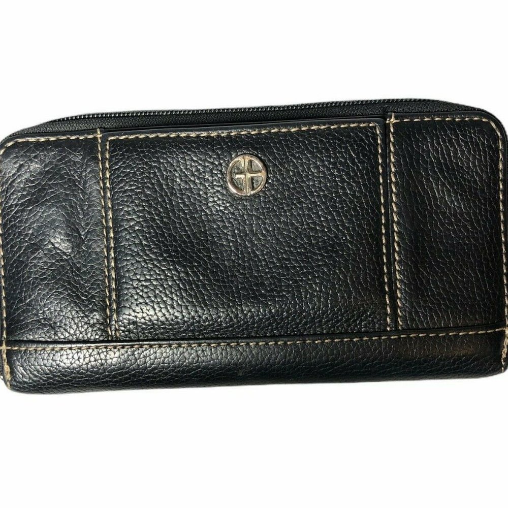 Giani Bernini Softy Leather Banker Wallet Black